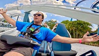 Penguin Trek NEW ROLLER COASTER At SeaWorld Orlando - NO HAT First Full TEST RIDE Experience