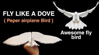 Best paper airplane Bird  Paper airplane fly like bird  how to make a paper airplane bird