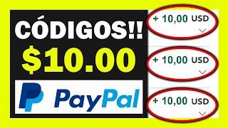  NUEVOS CÓDIGOS DE $10 DÓLARES PARA PAYPAL CÓDIGO DINERO GRATIS  Ganar Dinero en Paypal GRATIS