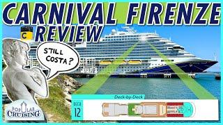 What Is CARNIVAL Doing with a COSTA Ship?  Carnival Firenze Review and Tour  Carnival Cruise Line