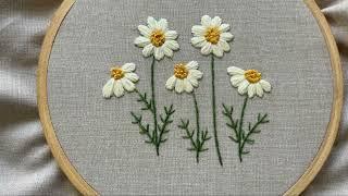 simple flower hand embroidery tutorial