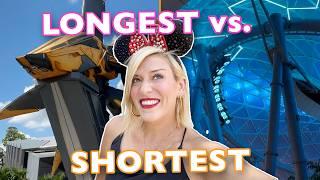 LONGEST & SHORTEST Disney World Challenge Are These Popular Rides Worth The Waits?  All 4 Parks