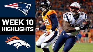 Patriots vs. Broncos  NFL Week 10 Game Highlights