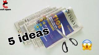 5 amazing newspaper craft ideabest use of old newspaperrecycle newspaper