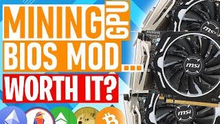 Is Bios Modding your Mining GPUs Worth It?  Bios Overclock Hashrate & Watt Testing