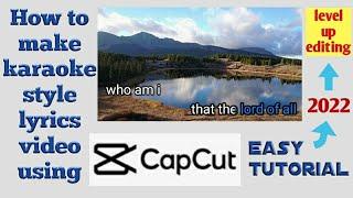 How to make karaoke video with lyrics in capcut - easy tutorial