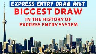 BIG DROP in cut-off score in the BIGGEST - EVER Express Entry Draw