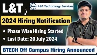 L&T 2024 Off-Campus Hiring Announced  Role Eligibility Process  L&T Off-Campus Hiring 2024