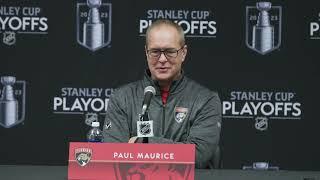 Paul Maurice Florida Panthers Practice May 31 2023 Stanley Cup Final