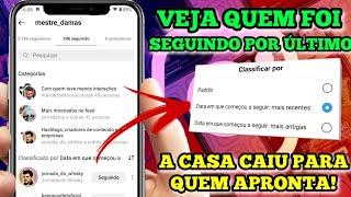 Como ver quem uma pessoa seguiu por último no Instagram