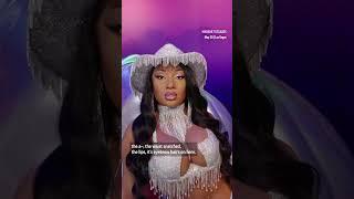 Megan Thee Stallion reacts to her Madame Tussauds wax figures. #shorts