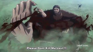 Beast Titan was Scared to See Levis Power  Levi vs Beast Titan vs Armin vs Colossal Titan