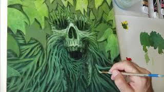 Green Man Painting