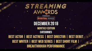 Streaming Awards  Nominations  December Edition  The Monthlies  The Digital Hash