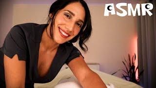 ASMR Oil Massage for sore muscles during a thunderstorm