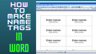 How to make name tags in Word