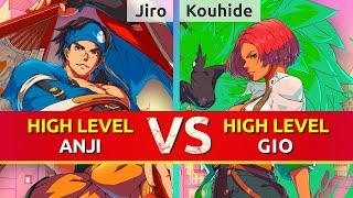 GGST ▰ Jiro Anji vs Kouhide Giovanna. High Level Gameplay