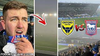 OXFORD UNITED VS IPSWICH TOWN  2-1  GAME NEARLY ABANDONED ANGRY AWAY FANS & TOWN DROP POINTS