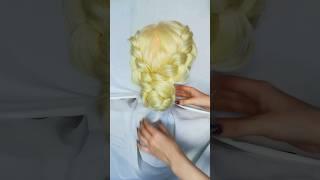 WEDDING HAIRSTYLE WITH BRAIDS TUTORIAL#shorts#weddinghairstyle#hairstylestutorial#braids#hairstyles