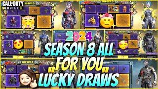 Season 8 All For You Lucky Draws 2024  S8 All Returning Lucky Draws  Codm S8 All Leaks 2024