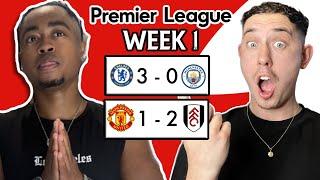 PREMIER LEAGUE WEEK 1 SCORE PREDICTION 202425 - MANCHESTER UNITED VS FULHAM - MAN CITY VS CHELSEA