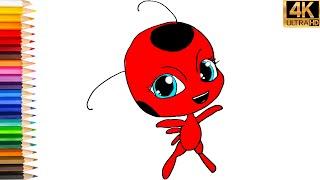 APRENDER A DIBUJAR TIKKI DE LADYBUG FACIL  COMO DIBUJAR A TIKKI DE LADYBUG KAWAII  MIRACULOUS 