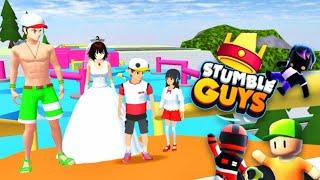 New update Yuta and Mio bermain game #stumbleguys Taiga Rina in Sakura School Simulator gameplay