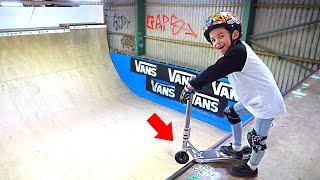 6 YEAR OLD vs GIANT HALF PIPE