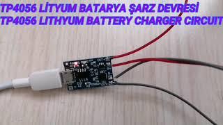 TP4056 LİTYUM BATARYA ŞARJ DEVRESİ.TP4056 LITHYUM BATTERY CHARGER CIRCUIT