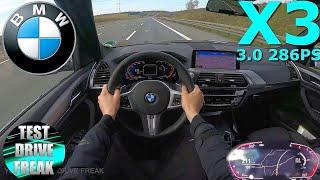 2021 BMW X3 xDrive30d 286 PS TOP SPEED AUTOBAHN DRIVE POV