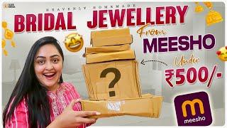 Meesho Bridal Jewellery Under 500Rs-   Wedding Season Special Episode 1  Heavenly Homemade