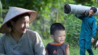 single mother joy kind man - helping rebuild the farm - after stormy days  Ly Tieu Nu