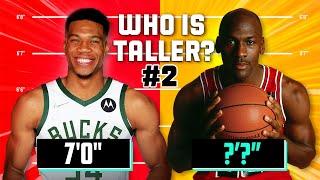 GUESS WHO IS TALLER #2  TNQ #nba #nbaquiz #nbatrivia