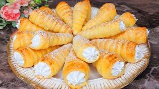 GRANDMA TAUGHT ME FEW PEOPLE Know THAT THEY Prepare SO Simply Puff Pastry Tubes with Cream