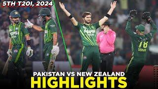 Famous Win For Shaheens   Full Highlights  Pakistan vs New Zealand  5th T20I 2024  PCB  M2E2A