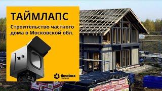 Таймлапс съёмка строительства частного дома в Московской области.Timebox камера 4K+ 4GLTE