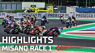 WorldSBK Race 1 Highlights  2022 Emilia-Romagna Round