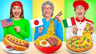 Tantangan Masakanku vs Nenek  Makanan Dari Negara Yang Berbeda Multi DO Challenge