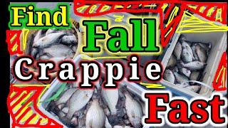 CRAPPIE Fishing FALL Transition How to find Crappie the EASIEST WAY