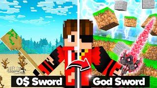 Upgrading $1 Sword to $1000000 in Minecraft 