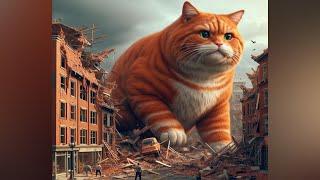 Месть рыжего кота  Грустная история  Бедный кот  Гигантский кот #коты #ai #sadcat #sad #story