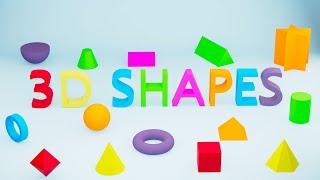 3D Shapes for Kids Fun Learning with Cool Animations  Learning 3D Shapes