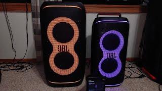 JBL Partybox Stage 320 vs Club 120 Basement Party Speaker Battle  A Family Feud.