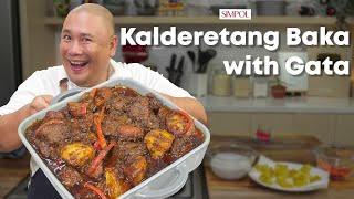 Kalderetang Baka with Gata Recipe  Chef Tatung