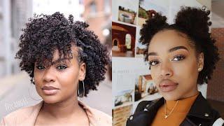 SHORT TWA AWKWARD LENGTH AND MEDIUM NATURAL HAIRSTYLES COMPILATION 2021