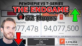 PewDiePie VS T-Series THE END Sub Count Timelapse