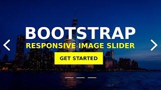 How to Create An Image Slider in HTML CSS and Bootstrap Step by Step  Responsive Image Carousel