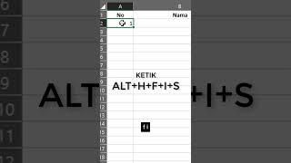 Cara Nomor Seri di Shotcut excel Nomor seri otomatis di Excel
