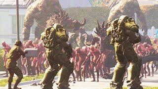 Wasteland Creatures Invade Pre-War Sanctuary - Fallout 4 NPC Battle