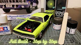 Building the 1971 Plymouth HEMI Cuda 426 124 Scale Model Kit by Revell